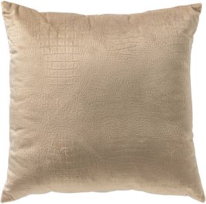 Dutch Decor CROCO Kussenhoes 40x40 cm subtiele kroko print Pumice Stone beige