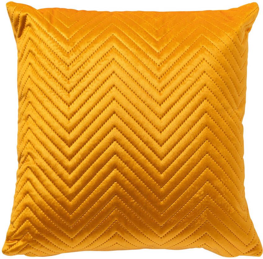 Dutch Decor DUKE Kussenhoes 40x40 cm voorzien van subtiel geometrisch patroon Golden Glow geel