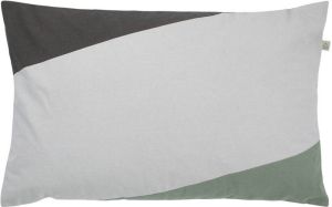 Dutch Decor EFYT Sierkussen 40x60 cm lichtgrijs wit groen