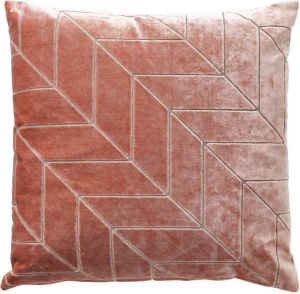 Dutch Decor ELISA Sierkussen velvet 45x45 cm Muted Clay roze