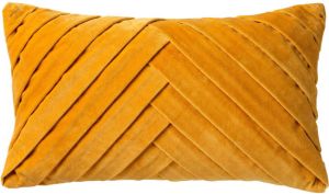 Dutch Decor FEMM Velvet Kussenhoes 30x50 cm in effen kleur Golden Glow geel