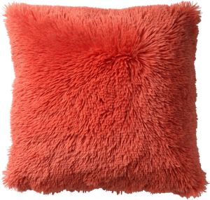Dutch Decor Fluffy Kussenhoes Unikleur Coral 45x45 Cm Koraalroze
