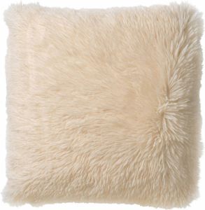 Dutch Decor FLUFFY Kussenhoes unikleur Snow White 45x45 cm wit