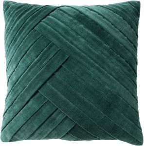 Dutch Decor GIDI Sierkussen 45x45 cm velvet effen kleur Sagebrush Green groen