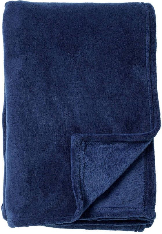 Dutch Decor HARVEY Plaid 150x200 cm superzachte deken van fleece Insignia Blue blauw