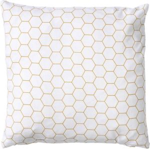 Dutch Decor HONINGRAAT Sierkussen katoen 45x45 cm wit honingraat patroon