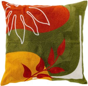 Dutch Decor IVAN Sierkussen 45x45 cm Olive Branch groen
