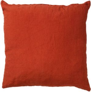 Dutch Decor LINN Sierkussen linnen Potters Clay 45x45 cm oranje