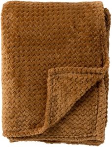 Dutch Decor MARA Plaid 150x200 cm zigzag patroon superzacht Tobacco Brown bruin