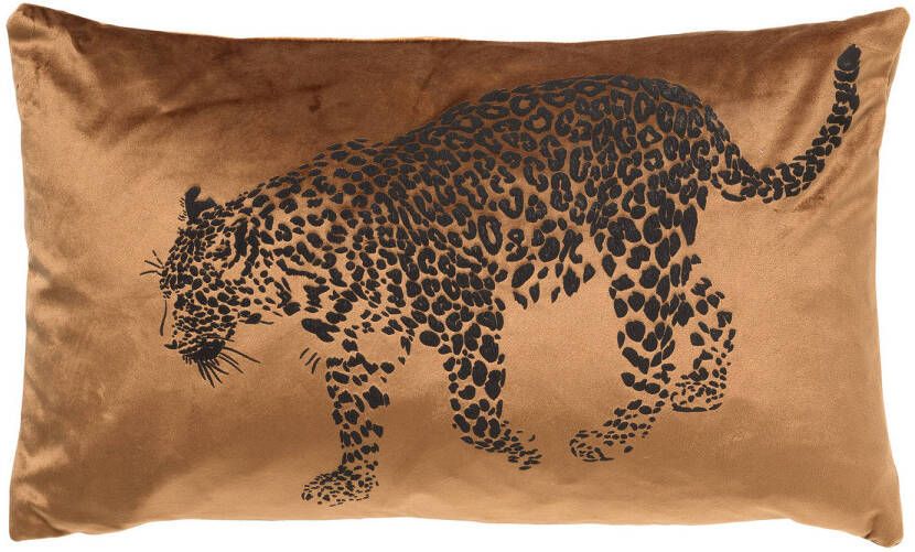 Dutch Decor SULA Kussenhoes met dierenprint 30x50 cm Tobacco Brown bruin