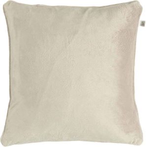 Dutch Decor VELVET Kussenhoes 45x45 cm zand beige effen