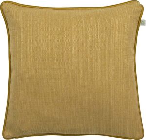 Dutch Decor VISKER Kussenhoes 45x45 cm geel oker effen & basic dessin met luxe bies