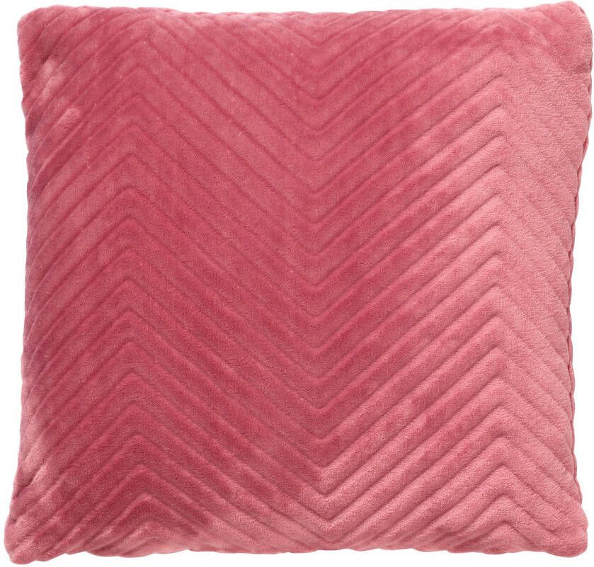Dutch Decor ZICO Kussenhoes zigzag 45x45 cm Dusty Rose roze superzacht