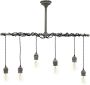 Lumineo ijzeren Hanglamp Industriële Hanglamp Hanglampen Eetkamer Industrieel -108cm breed Grijs - Thumbnail 1