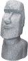 ECD Germany Moai Rapa Nui hoofdfiguur grijs 28x25x56 cm gegoten steenhars - Thumbnail 1