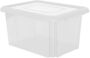 EDA Kunststof opbergbox opbergdoos wit transparant L65 x B50 x H36 cm stapelbaar Voorraad opberg boxen kisten bakken met deksel Opbergbox - Thumbnail 3