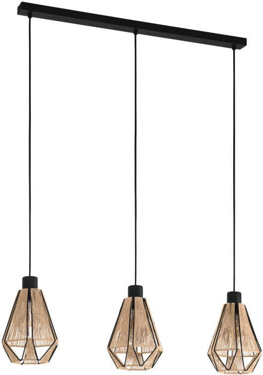 EGLO  Adwickle Hanglamp - E27 - 87 cm - Zwart Bruin