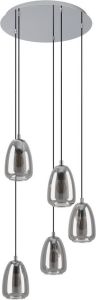 EGLO  Alobrase Hanglamp - 5 lichts - Ø54 cm - E27 - Chroom