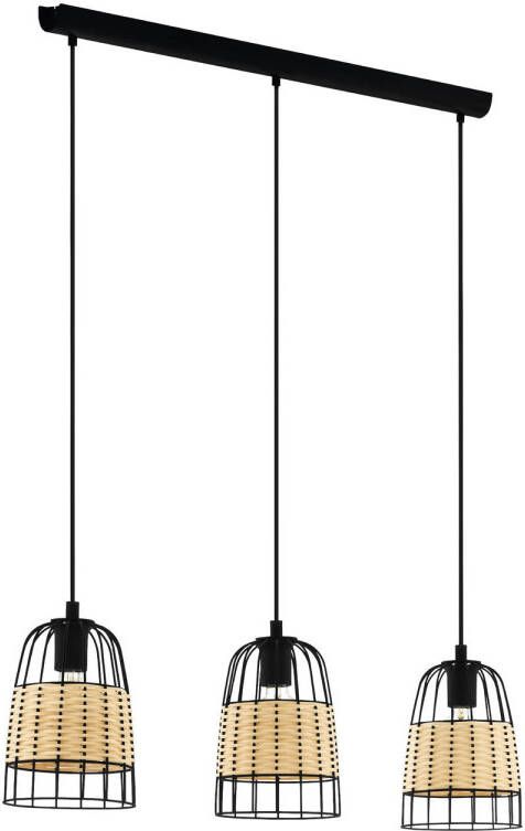 EGLO  Anwick Hanglamp - E27 - 88 cm - Zwart Rotan