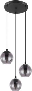 EGLO  Ariscani Hanglamp - 42 5 cm - Glas - 3 lichts - Zwart