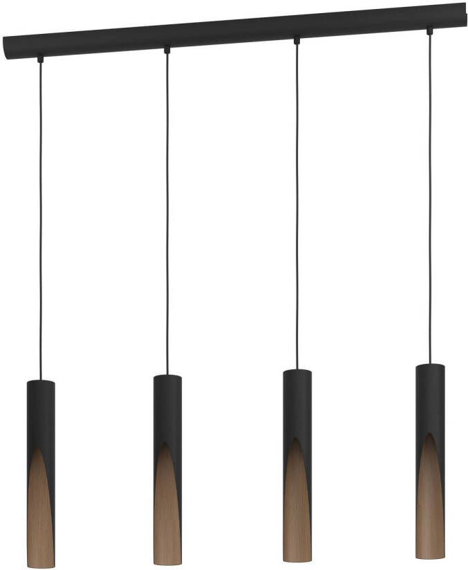 EGLO Barbotto Hanglamp GU10 92 5 cm Zwart Bruin Staal
