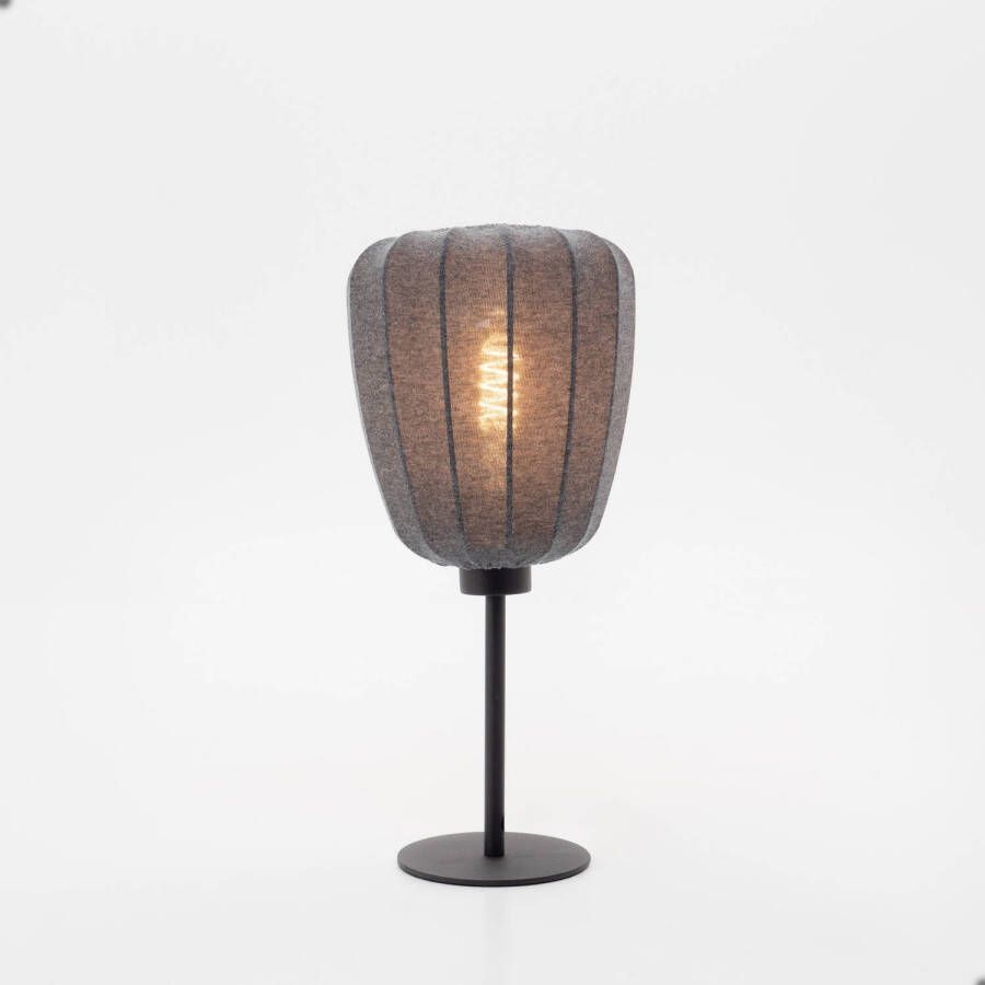 EGLO Barlaston Tafellamp E27 39 cm Zwart Grijs Textiel