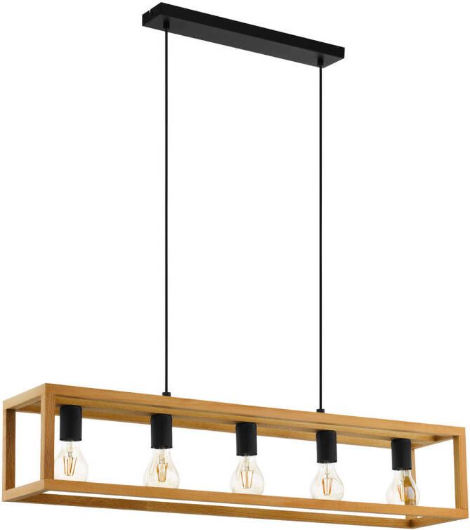 EGLO  Blackcrown 1 Hanglamp - E27 - 100 cm - Zwart Bruin