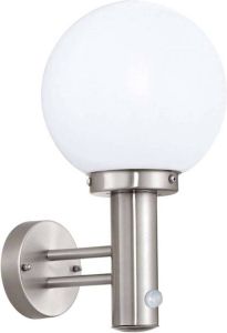 EGLO Buiten-wandlamp 1 H-343 Met Sensor Rvs opaal