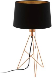 EGLO Camporale Tafellamp 1-lichts Koper Zwart h 56 cm