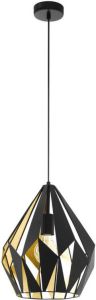 EGLO Carlton1 Hanglamp E27 Ø 31cm Zwart Goud