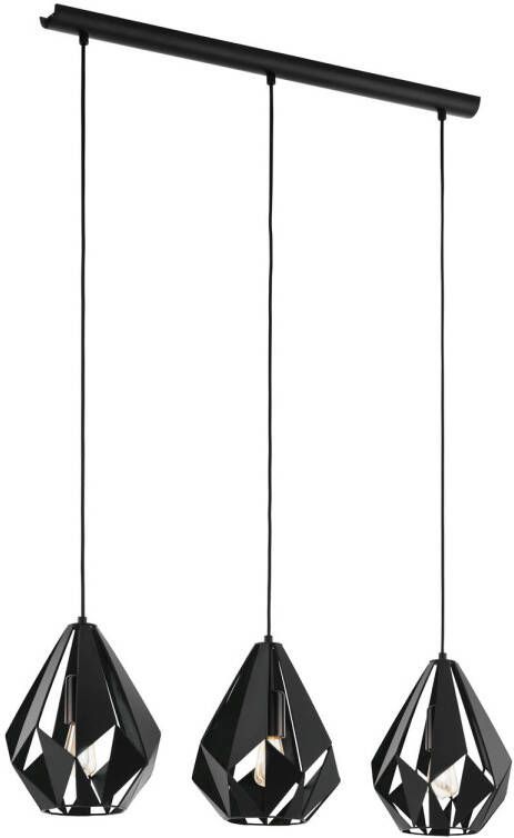 EGLO  Carlton 5 Hanglamp - E27 - 80 5 cm - Zwart