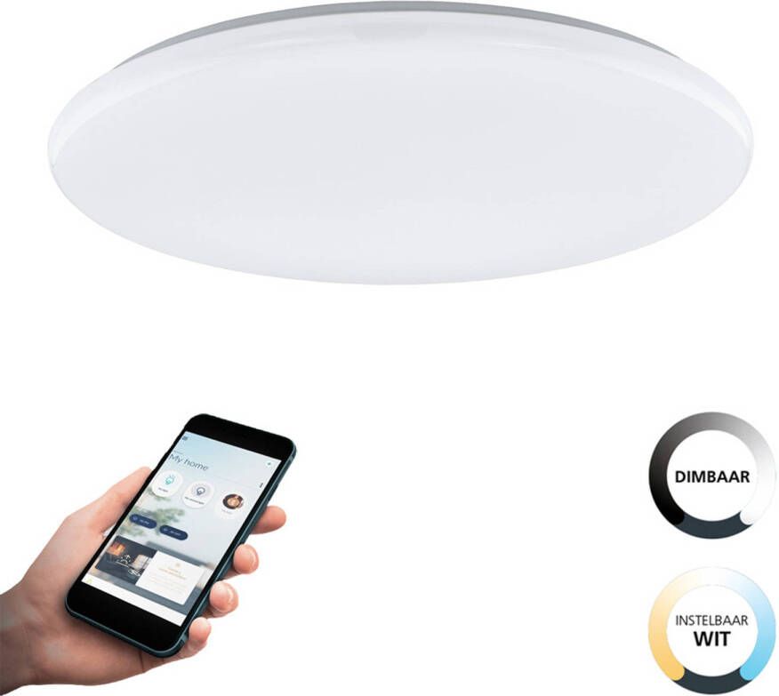 EGLO  connect.z Totari-Z Smart Plafondlamp - Ø 53 cm - Wit - Instelbaar wit licht - Dimbaar - Zigbee