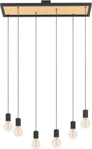 EGLO Consett Hanglamp E27 78 cm Zwart Bruin Staal