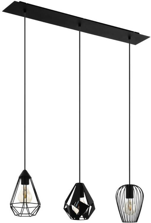 EGLO  Distaff Hanglamp - E27 - 90 cm - Zwart