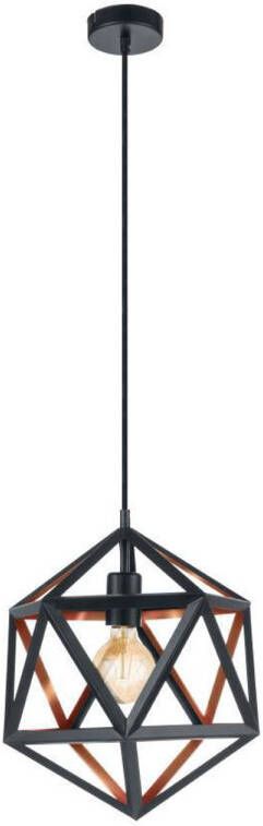 EGLO  Embleton 1 - Hanglamp - E27 - Ø 30 5 cm - Zwart Koper