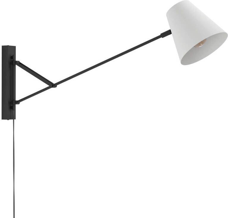 EGLO Forcadet Wandlamp E27 40 5 cm Zwart Grijs Staal