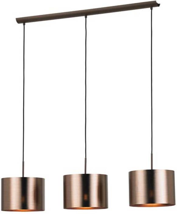 EGLO hanglamp 3-lichts Saganto 1 bruin koperkleur