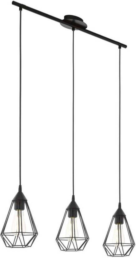 EGLO hanglamp Tarbes 3 zwart