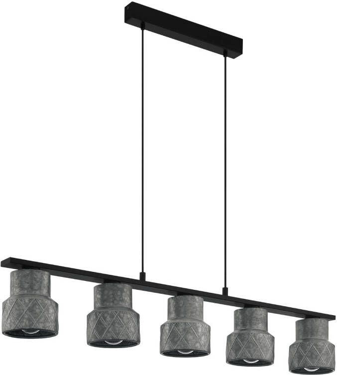 EGLO  Hilcott Hanglamp - E27 - 116 cm - Zwart