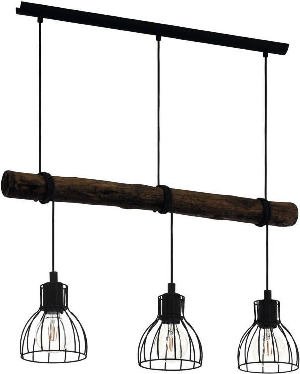 EGLO  Horningtops - Hanglamp - E27 - 76 cm - Zwart