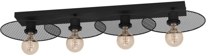 EGLO Ikeston Plafondlamp E27 95 cm industrieel Zwart Staal