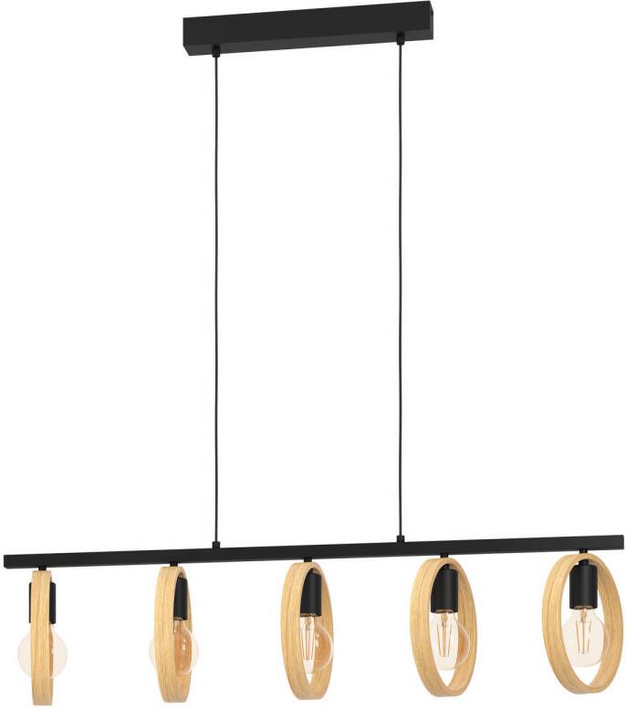 EGLO  Ipsden Hanglamp - E27 - 100 5 cm - Zwart Bruin