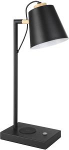 EGLO Lacey-Qi Tafellamp LED 50 cm Zwart Bruin Dimbaar