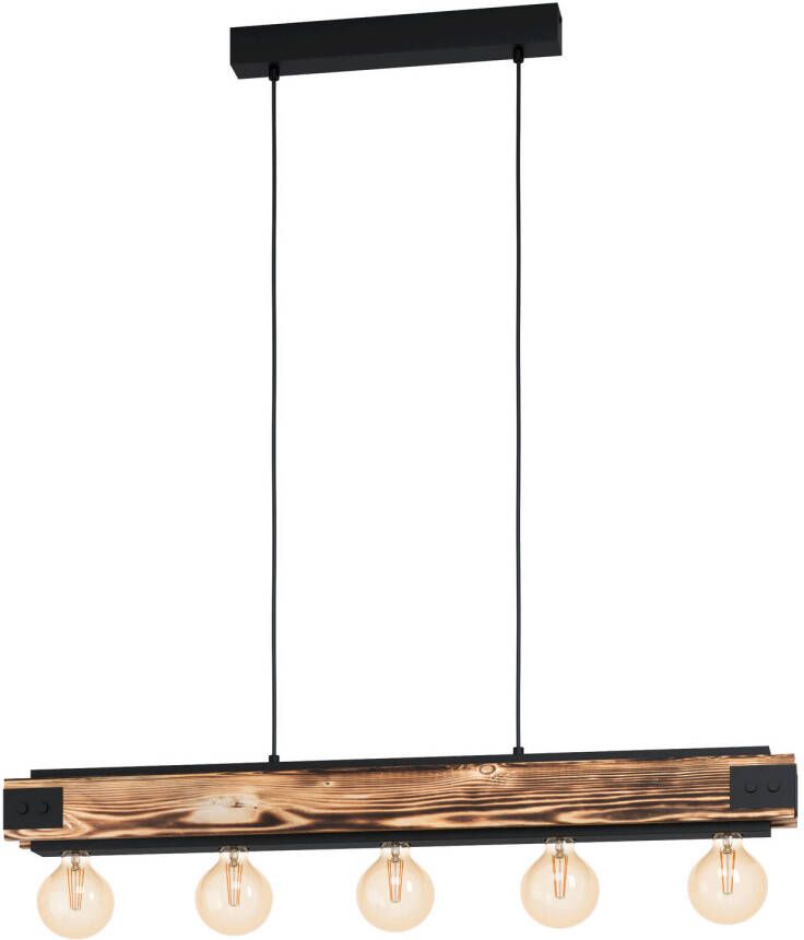 EGLO  Layham Hanglamp - E27 - 96 cm - Zwart Bruin