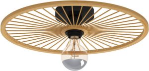 EGLO Leominster Plafondlamp E27 Ø 45 cm Zwart Hout