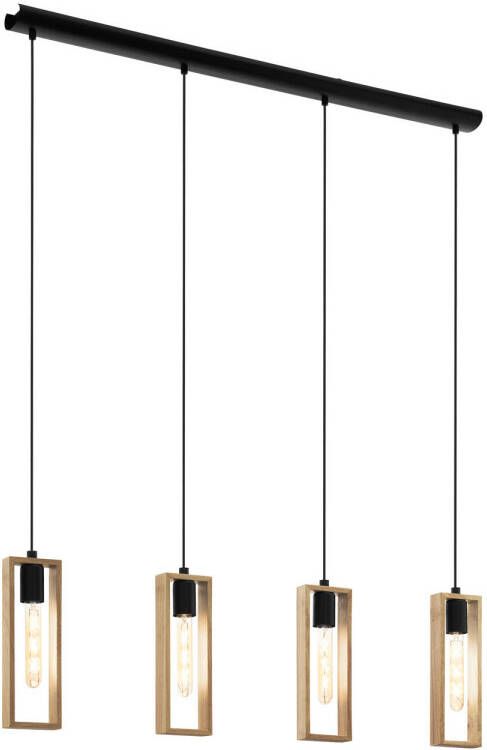 EGLO  Littleton Hanglamp - E27 - 116 cm - Zwart Bruin