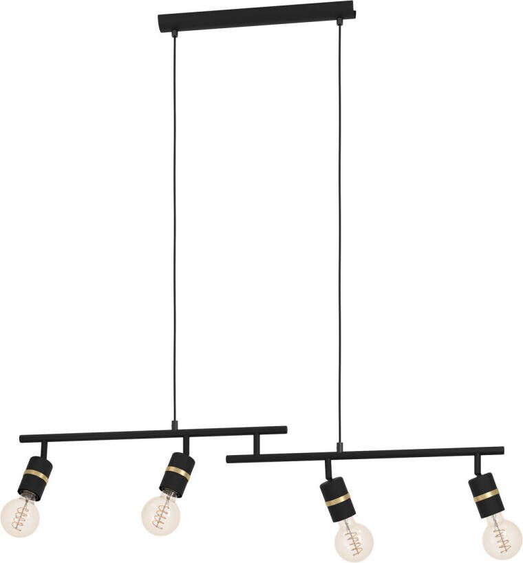 EGLO Lurone Hanglamp E27 100 cm Zwart|Koper
