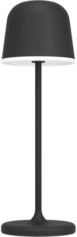 EGLO Mannera Tafellamp Aanraakdimmer Draadloos 34 cm Zwart Wit Oplaadbaar Binnen en Buiten