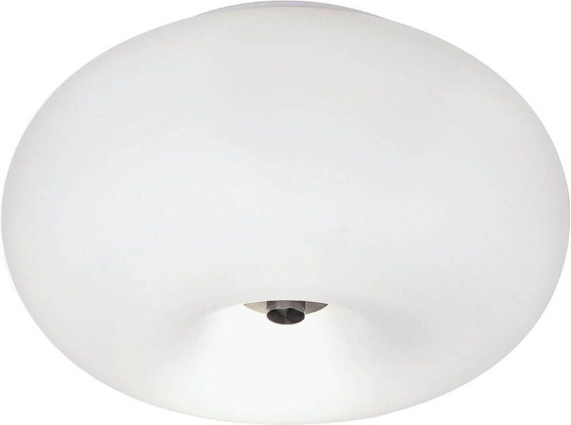 EGLO  Optica - Plafondlamp - Ø280mm. - Nikkel-Mat - Wit