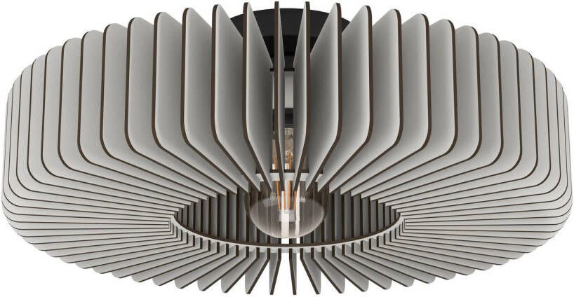 EGLO Palombaia Plafondlamp E27 Ø 50 cm Grijs|Zwart Hout|Staal